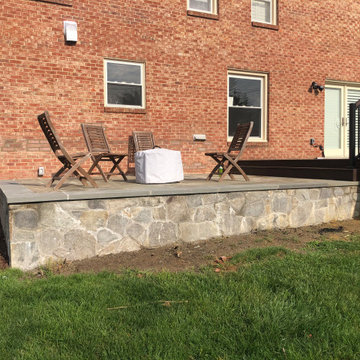 Elevated Flagstone Patio Deck in Potomac MD