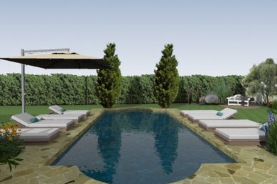 Design ideas for an arts and crafts pool in Orlando.