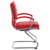 Guest Faux Leather Chair, Red