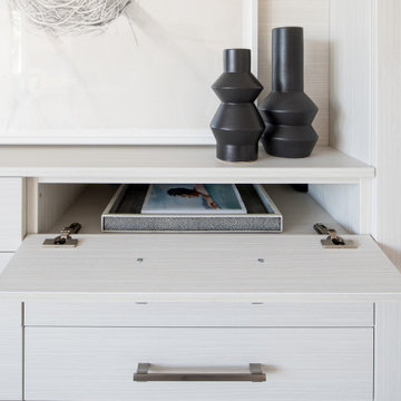 Elegant Space-Saving External Wardrobe with Media Alcove