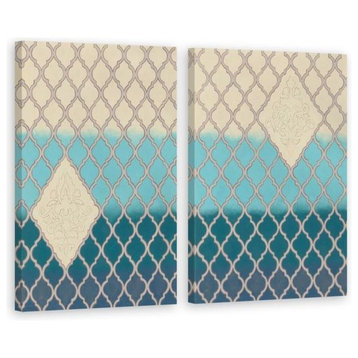 Blue Mahal Diptych, Set of 2, 40x60 Panels
