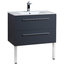 Kiss Bathroom Vanity Unit With Drawers and Ceramic Sink, Grey, 80 cm