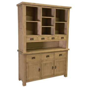 Barlow Sideboard with Hutch, Rustic Pine