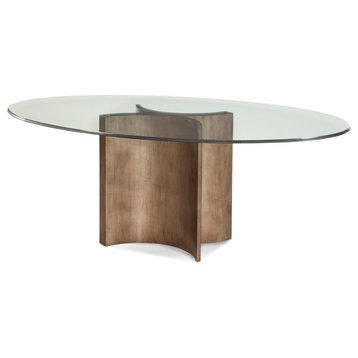 Modеrn Hardwood Dining Tablе Champagnе Finish Symmеtry