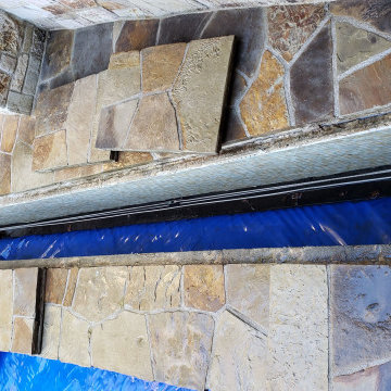 Automatic Pool Cover on Freeform swimming pool