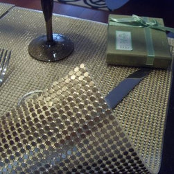 Aluminum metal fabric table runner - Table Runners