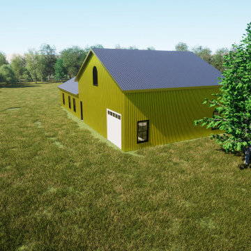 Barndo 2 Bed/2 Bath living arear with a shop