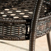 GDF Studio Gaviota 34" Round Outdoor Wicker Dining Table