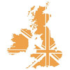 Great Britain Wall Decal, Golden Yellow, 24"x29"
