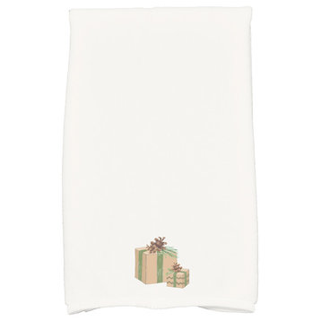 Nature's Gift 18"x30" Off White Holiday Print Kitchen Towel