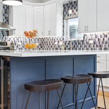basement kitchenette in BLUE