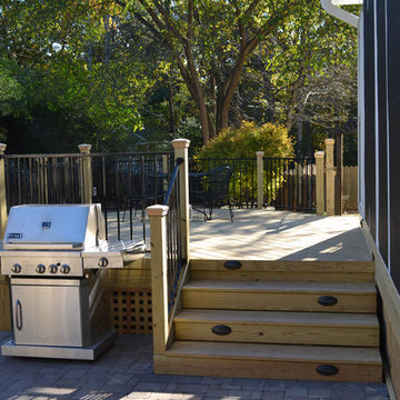 Durham Multi-level deck with deck lighting