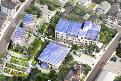 Aerial View of Green Sustainable Development