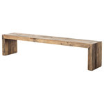 Four Hands Furniture - Sierra Ruskin Bench - Primitive yet exacting. Rustic, reclaimed wood bench appears to achieve delicate balance easily paired with the Sierra dining table.