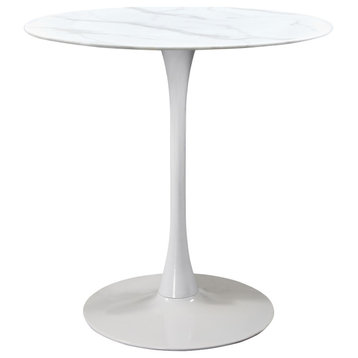 Tulip Counter Height Table, White Finish