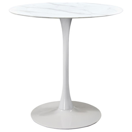 Tulip Counter Height Table, White Finish