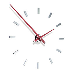 Tac L 12 Red Steel Wall Clock - Wall Clocks
