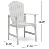 Easter Outdoor Acacia Wood Adirondack Dining Chairs, Set of 2, White