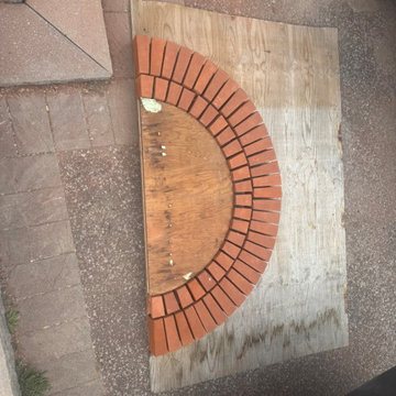 Outdoor Brick Fireplace Backyard