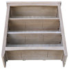 International Concepts Shaker 3 Shelf Bookcase in Washed Gray Taupe