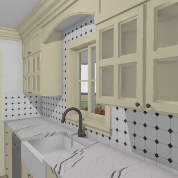Small Farmhouse Galley Kitchen
