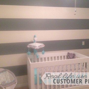 Customer Lifestyles: Wall Stripes in Baby Nursery