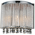 CWI Lighting - CWI Lighting 5535W12C-A Claire 3 Light Wall Sconce With Chrome Finish - CWI Lighting 5535W12C-A Claire 3 Light Wall Sconce With Chrome Finish. Collection: Claire. Finish: Chrome. Dimension(in): 11(H) x 12(W) x 7(L) x 12(Ext). Bulb: (3)40W G9 Bi-Pin Base(Not Included). Shade Color: Chrome. Shade Material: Metal. Max Height(in): 11. Crystals: K9 Clear. Hanging Method/Wire Length: Comes With 6" of wire. CRI: 80. Voltage: 120. Certifications: ETL.