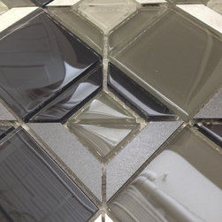 Triangle Pattern Charcoal Mosaic - Tile