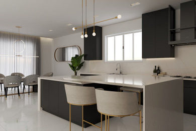 Inspiration for a contemporary kitchen remodel in Charlotte