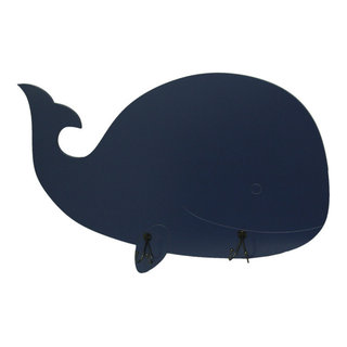 Zeckos Adorable Blue Whale Key Rack Wall Hook 33 by 20 Inches