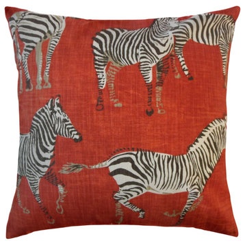 The Pillow Collection Red Sion Throw Pillow, 24"