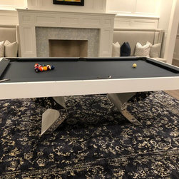Papillon Pool in White - Game Tables
