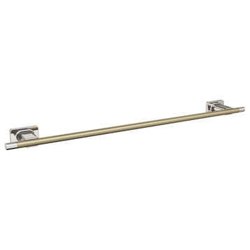 Amerock BH26615 Esquire 28-5/8" Towel Bar - Polished Nickel / Golden Champagne