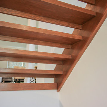 Project #78 | Modern Wood Staircase with Glass Panels