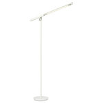 Pablo - Brazo Floor Lamp, White - Brazo's precision machined aluminum construction allows for optimal task lighting control with 360� adjustability and 90� tilt. Brazo features a luminous and energy efficient LED light source which can be dialed to any desired beam spread and brightness depending on the task.