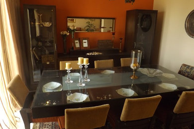Inspiration for an eclectic dining room remodel in Other