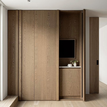 Pocket door cabinet