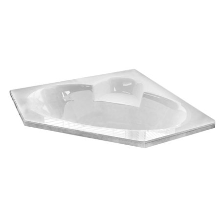 Carracci 60 x 60 Corner Soaking Drop-In Bathtub - Soaker Tub with Center Drain