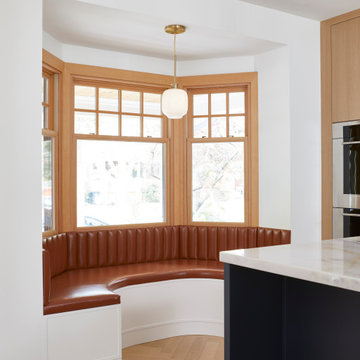 Roncesvalles Remodel Curved Leather Banquette