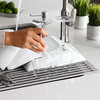 Stylish 20" Over The Sink Roll-Up Dish Drying Rack, Gray