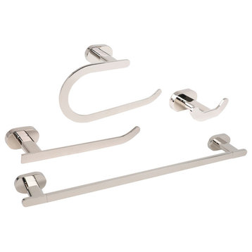 Moscow Series Polished Nickel Bathroom 4 Piece Accessory Set (18)