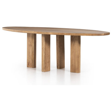 Bryson Modern Oval Dining Table - Mango Wood