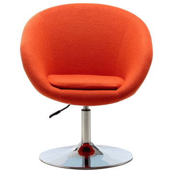 Manhattan Comfort Hopper Wool Blend Adjustable Height Chair, Orange, Single
