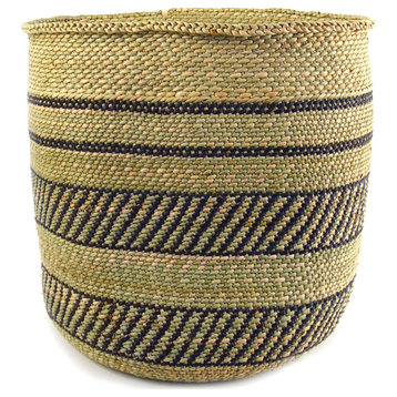 Traditional Black Stripe Iringa Basket Large