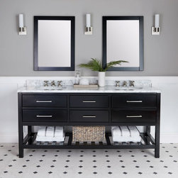 Everett 72" Oak Console Vanity - Bathroom Vanities And Sink Consoles