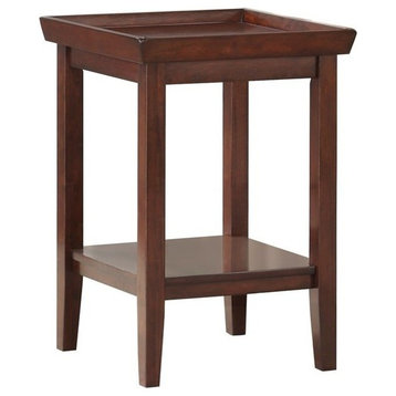 Convenience Concepts Ledgewood End Table in Espresso Wood Finish