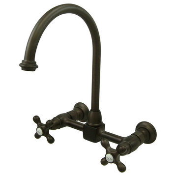 Kingston Brass Wall Mount Kitchen Faucets With Oil Rubbed Bronze KS1295AX