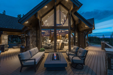 Inspiration for a transitional exterior home remodel in Denver