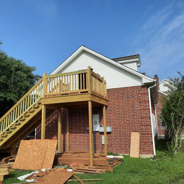 Elevated Second-Story Balcony Deck & Custom Exterior Staircase
