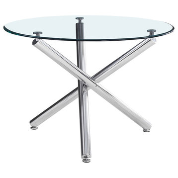 Contemporary Glass Round Dining Table